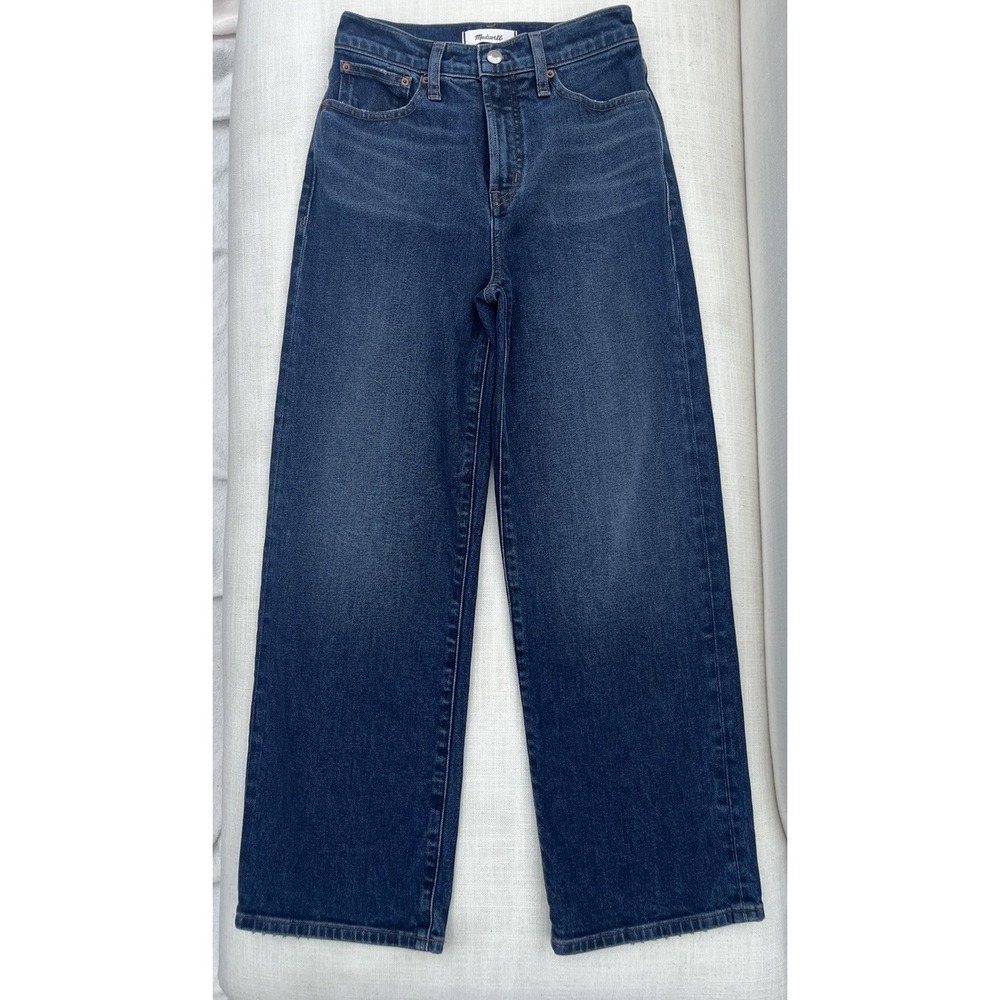 Madewell The Perfect Vintage Crop Jean Womens Size 25 Dark Wash High Rise